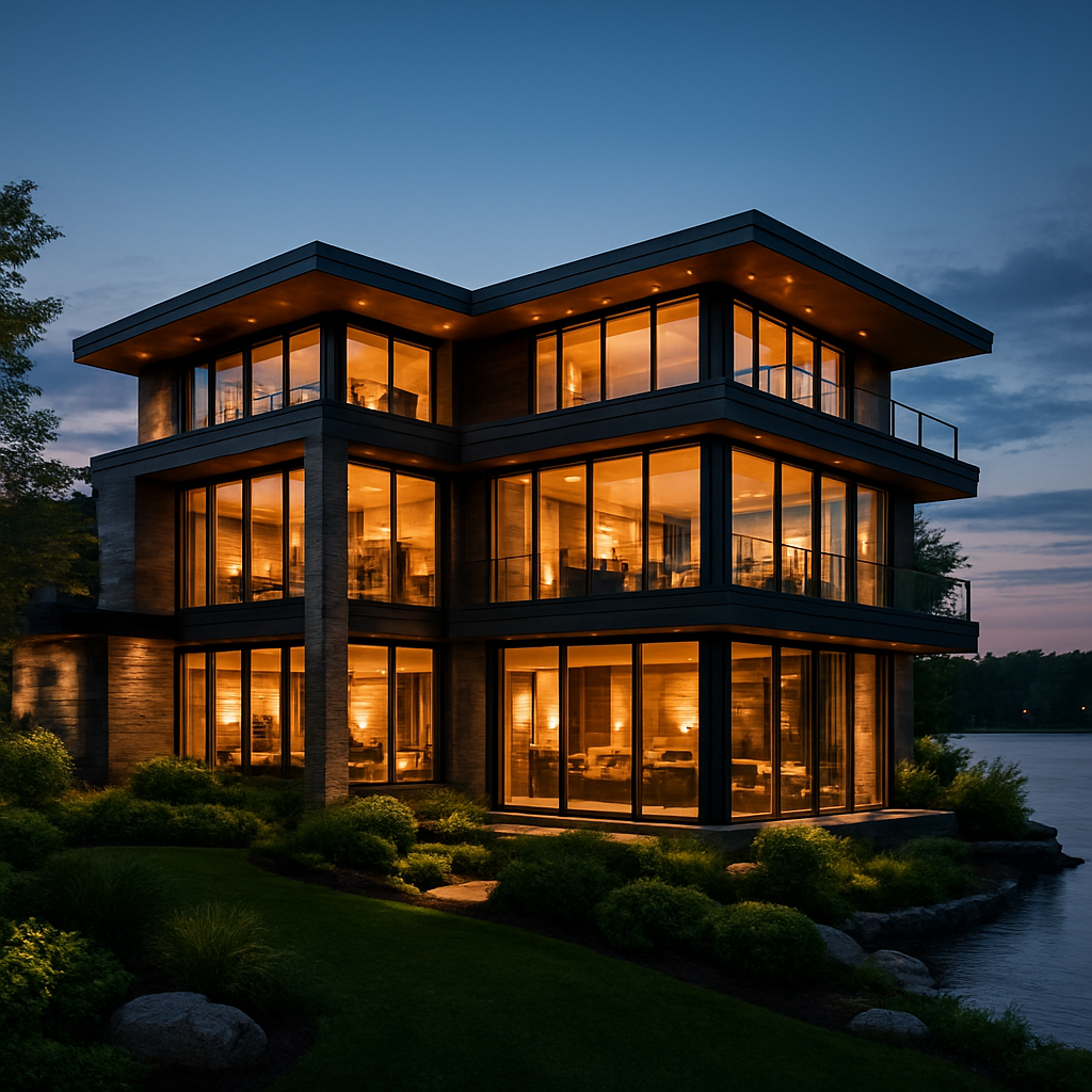 Propriété au bord du lac
